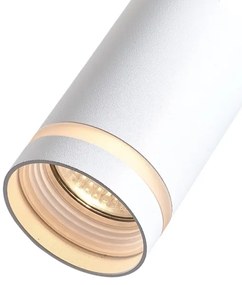 Faretto per sistema a binario trifase PIPE 1xGU10/25W/230V bianco