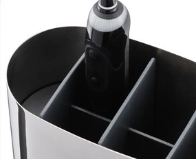 Portaspazzolino verticale color argento lucido in acciaio inox EasyStore Luxe – Joseph Joseph