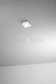 Plafoniera 1 luce pixel in metallo verniciato bianco attacco gx53 d...