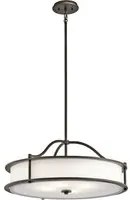 Lampadario Contemporaneo Emory Acciaio Bronzo Antico 4 Luci E27