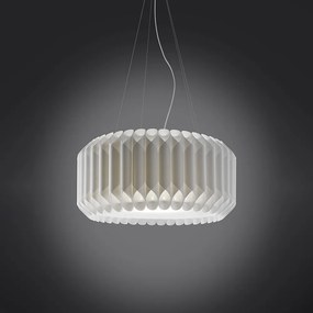Lampadario Moderno 5 Luci Louise In Polilux Bianco Made In Italy