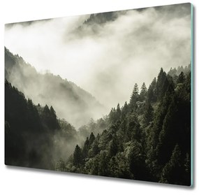 Tagliere in vetro temperato Nebbia sulla foresta 60x52 cm