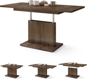 ASTON MINI Noce Elegante - MODERNO TAVOLINO DA SALOTTO TRASFORMABILE ALLUNGABILE SOLLEVABILE