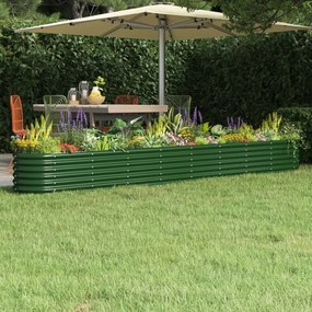 Letto Giardino Acciaio Verniciato A Polvere 332x40x36 Cm Verde /