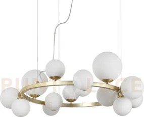 Perlage lampadario a sospensione 14 luci attacco g9 lampadine inclu...