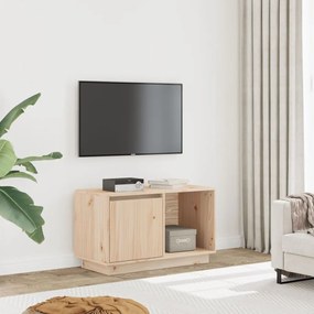 Mobile Porta Tv 74x35x44 Cm İn Legno Massello Di Pino /