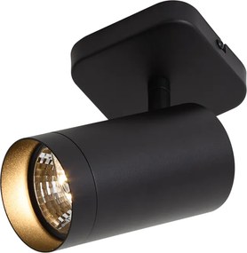 Plafoniera moderna nera GU10 70mm - Jeana Luxe