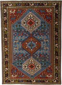 Yalameh Tappeto persiano 310x220 Blu (Iran) Annodato A Mano