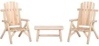 Set Divani da Giardino 3 pz in Legno Massello di Abete 3185521