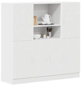 Set Di Mobili Da Cucina 3 Pz Bianco İn Truciolato /