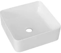 Lavabo da appoggio 34.5 x 34.5 cm, colore bianco