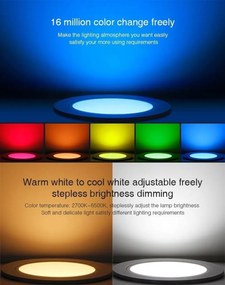 Faro da Incasso 6W RGB+CCT Dimmerabile Antiabbagliamento Sinc. Aut. - Foro Ø80mm - 85mm Colore RGB+CCT