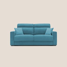 Nikita Divano letto matrimoniale con schienale morbido alto e rivestimento T02 azzurro