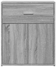 Credenze 2 pz grigio sonoma 60x31x70 cm in legno multistrato