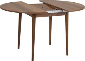 Tavolo Tondo Da Pranzo Allungabile 100-130 Cm Da Interno Viona Noce Scuro