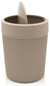 Set accessori bagno appoggio scopino e pattumiera tortora in plastica Ring