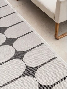 Passatoia da interno ed esterno bianca e nera 80x250 cm Duet Bowen – NORTHRUGS