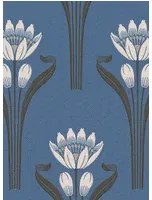 Isidore Leroy Carta da parati Tulipes - Bleu