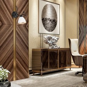 Applique RETRO II 1xE27/60W/230V nero opaco