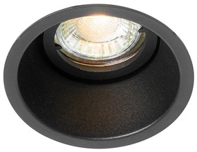 Set di 6 faretti da incasso moderni neri orientabili e inclinabili - Alloy