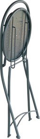 Sedia Pieghevole da Giardino 41x55x91 cm in Ferro Orta Grigio Antracite...