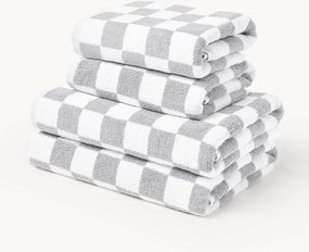 Westwing Crosby Studios, Set di asciugamani in cotone Damier, varie misure