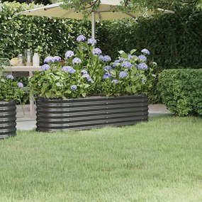 Letto Da Giardino İn Acciaio A Polvere 152x40x36 Cm Antracite /
