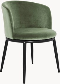 Set di 2 sedie da pranzo in velluto con braccioli Filmore