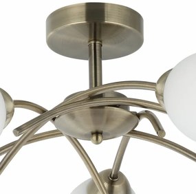 Lampadario a plafone DONNA 5xE27/60W/230V patina