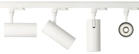 Proiettore Cilindrico Smile Alluminio Bianco Led 30W 3000K Luce Calda Cri80 36°