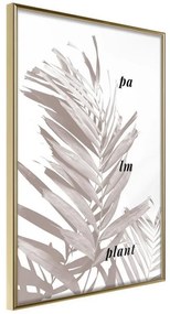 Poster  Beige Palm  Cornice Quadri Cornice d'oro, Larghezza x Altezza Home decor 40x60