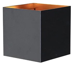 Applique da esterno nera con doratura incl. LED 2 luci IP54 - Edwin