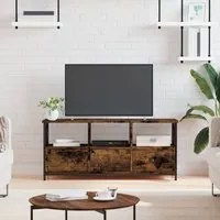 Mobile TV Rovere Fumo 102x33x45 cm in Legno Multistrato e Ferrocod mxl 103296