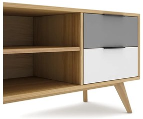 Tavolo TV in legno di pino di colore naturale 180x53 cm Elfa - Marckeric