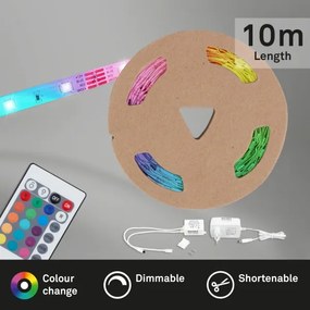 Brilo - LED RGB Striscia dimmerabile 11,5m LED/24W/230V + +TC