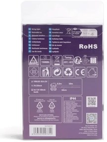 Aigostar - Catena LED esterna 100 LED, 8 funzioni, 3xAA, 10,3m, IP44, bianco cal