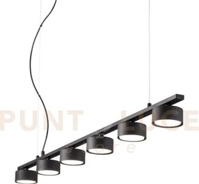 Minor lampadario sospeso in metallo nero 6 luci attacco gx53 lampad...