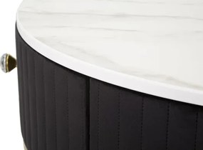 Tavolo da caffè con struttura dorata montpellier colore nero ø75x36 cm