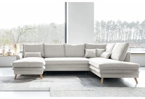 Divano letto angolare beige (angolo destro/"U") Charming Charlie - Miuform