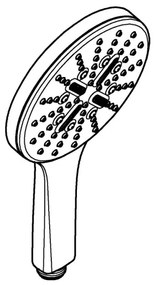 GROHE 26574000 - RAINSHOWER SMARTACTIVE Doccia a mano 130 mm, cromato lucido