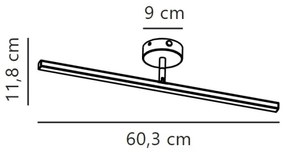 Nordlux LED illuminazione specchio bagno IP44 LED 7,2W 230V 60 cm cromo opaco