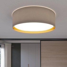 TK Lighting Plafoniera Bilbao, grigio/oro, Ø 60 cm