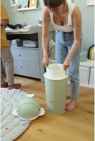 Cestino in plastica verde per pannolini 25 l Whale - Kindsgut