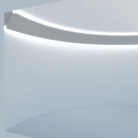 Cornice Pitturabile Angolare e Flessibile per Pareti Curve per Strisce LED - 2m Variante Lunghezza 2 Metri