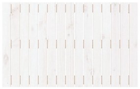 Testiera da parete bianca 95,5x3x60cm in legno massello di pino