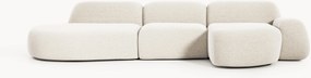 Divano angolare componibile 4 posti in bouclé con chaise longue Wolke