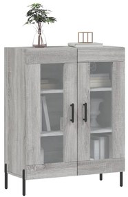 Credenza grigio sonoma 69,5x34x90 cm in legno multistrato