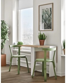 Tavolo da pranzo pieghevole con piano in rovere 76x28 cm Papillon - TemaHome