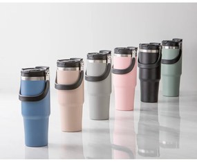 Bottiglia bottiglia da viaggio color salvia in acciaio inox 1 l Eco – Ladelle