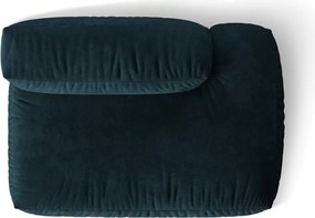 Parte divano componibile blu scuro (con penisola a destra) con rivestimento in velluto Martina – Micadoni